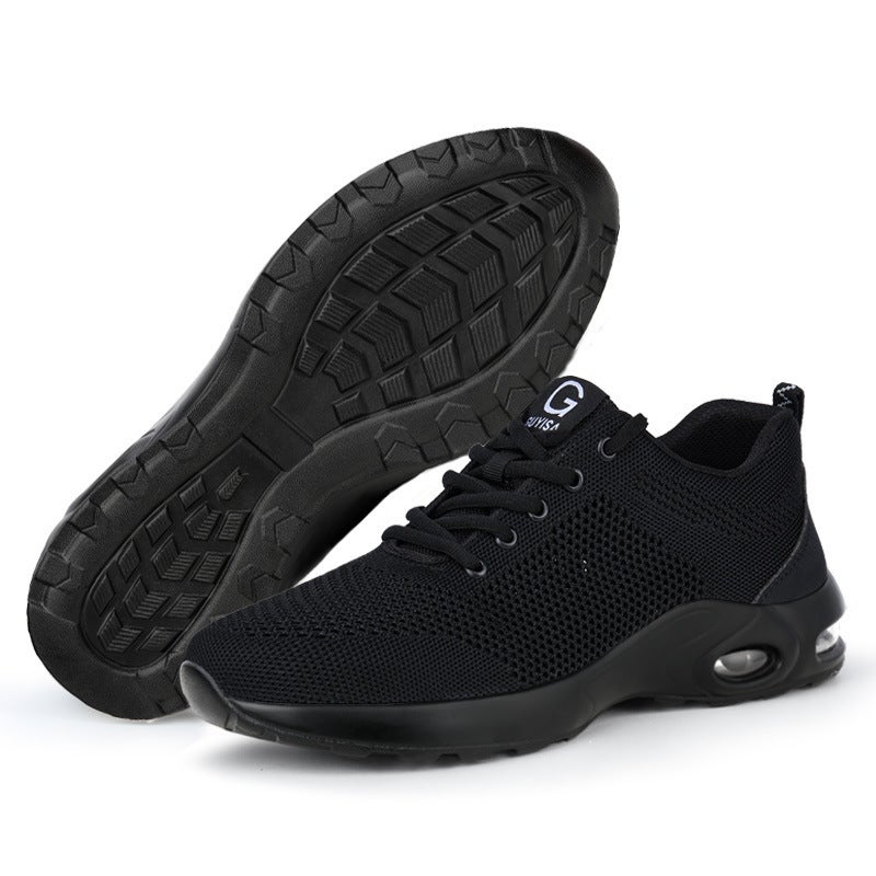 Summer Anti-Smashing And Anti-Piercing Labor Protection Shoes Men'S Comfortable Breathable Shock-Absorbing Lightweight Air Cushion Construction Site Safety Protection Shoes - Image 5